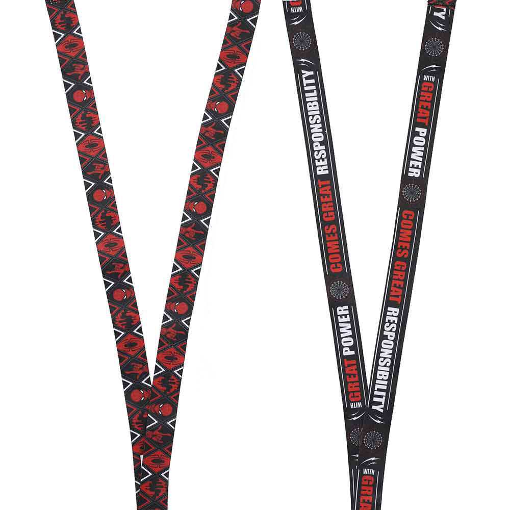 Load image into Gallery viewer, Spider-Man Great Power &amp;amp; Responsibility (Marvel) Double-Sided Breakaway Lanyard
