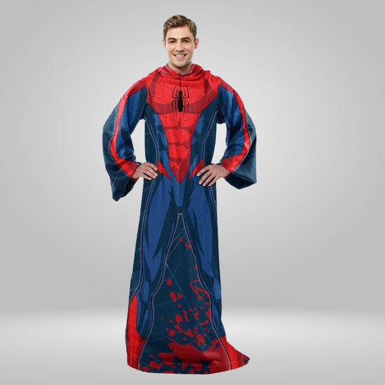 Spider-Man Costume (Marvel) Wearable Blanket With Sleeves