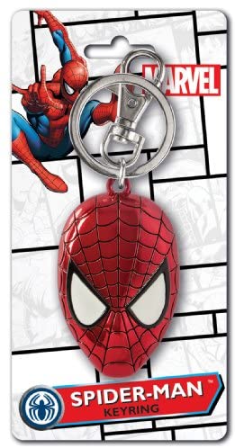 Spider-Man Mask Head (Full Color) Marvel Large Pewter Keychain