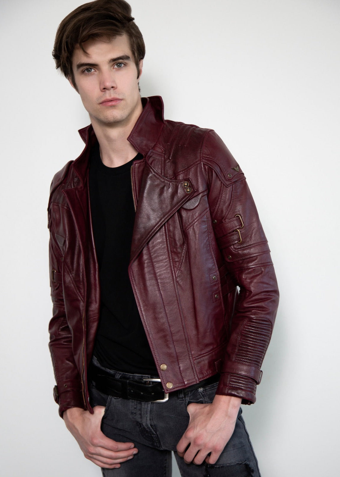 Mens Red Devil Design Vitange Biker Motorcycle Distressed Real Leather  Jacket | eBay