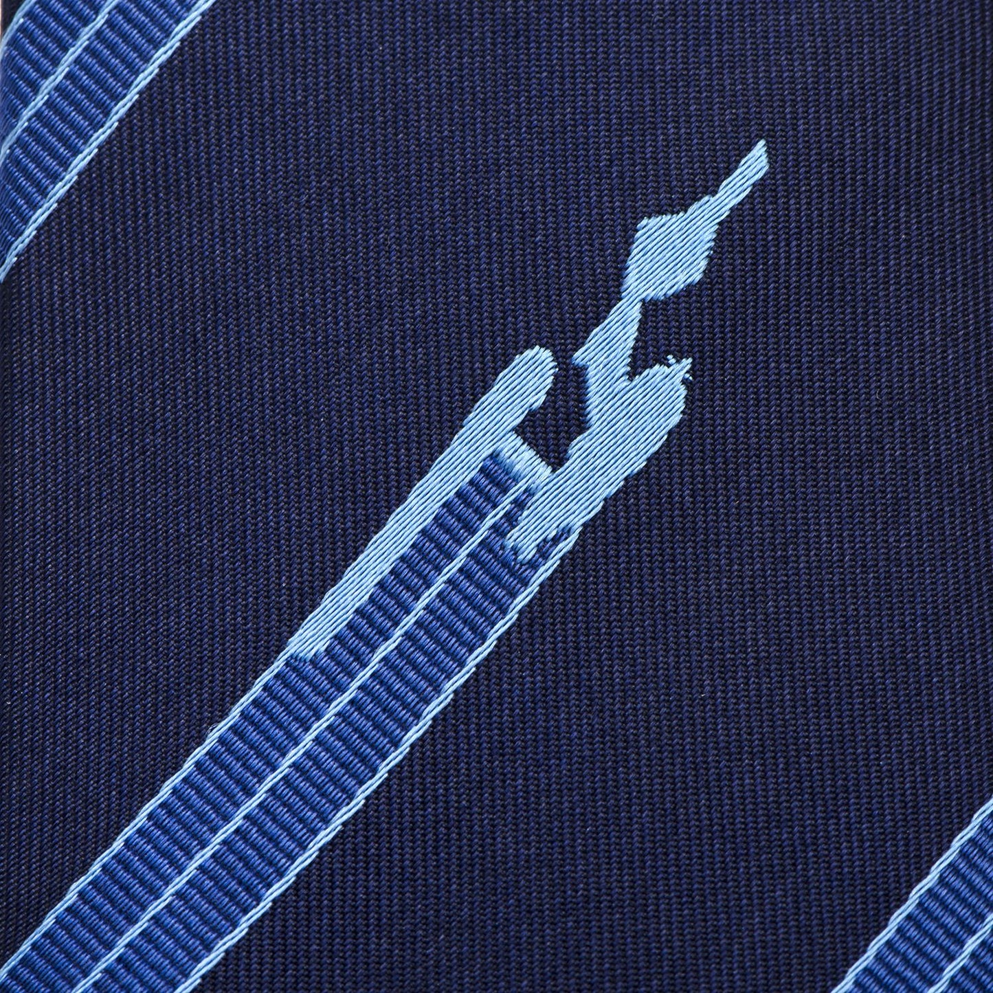 Starship Enterprise (Star Trek) Blue Stripe Fine Necktie