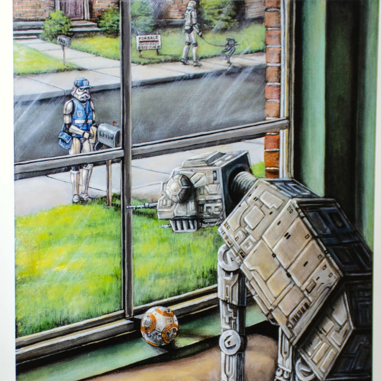 Load image into Gallery viewer, &amp;quot;Longing&amp;quot; Imperial Pupper (Star Wars) Parody Art Print
