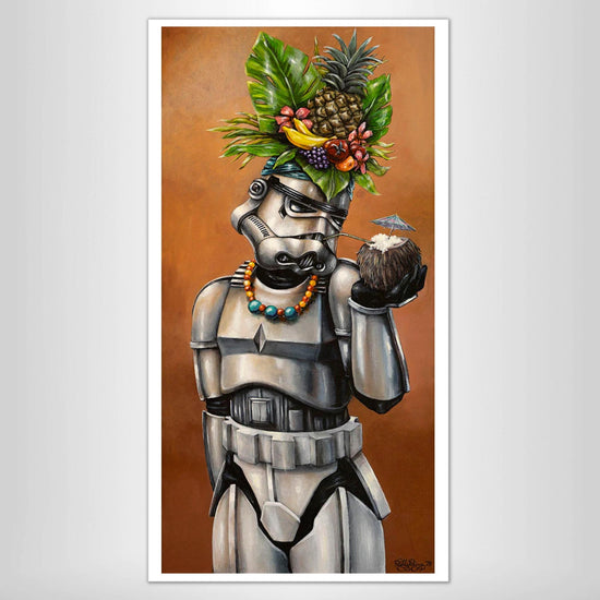 Tiki Trooper Stormtrooper Vacation (Star Wars) Parody Art Print