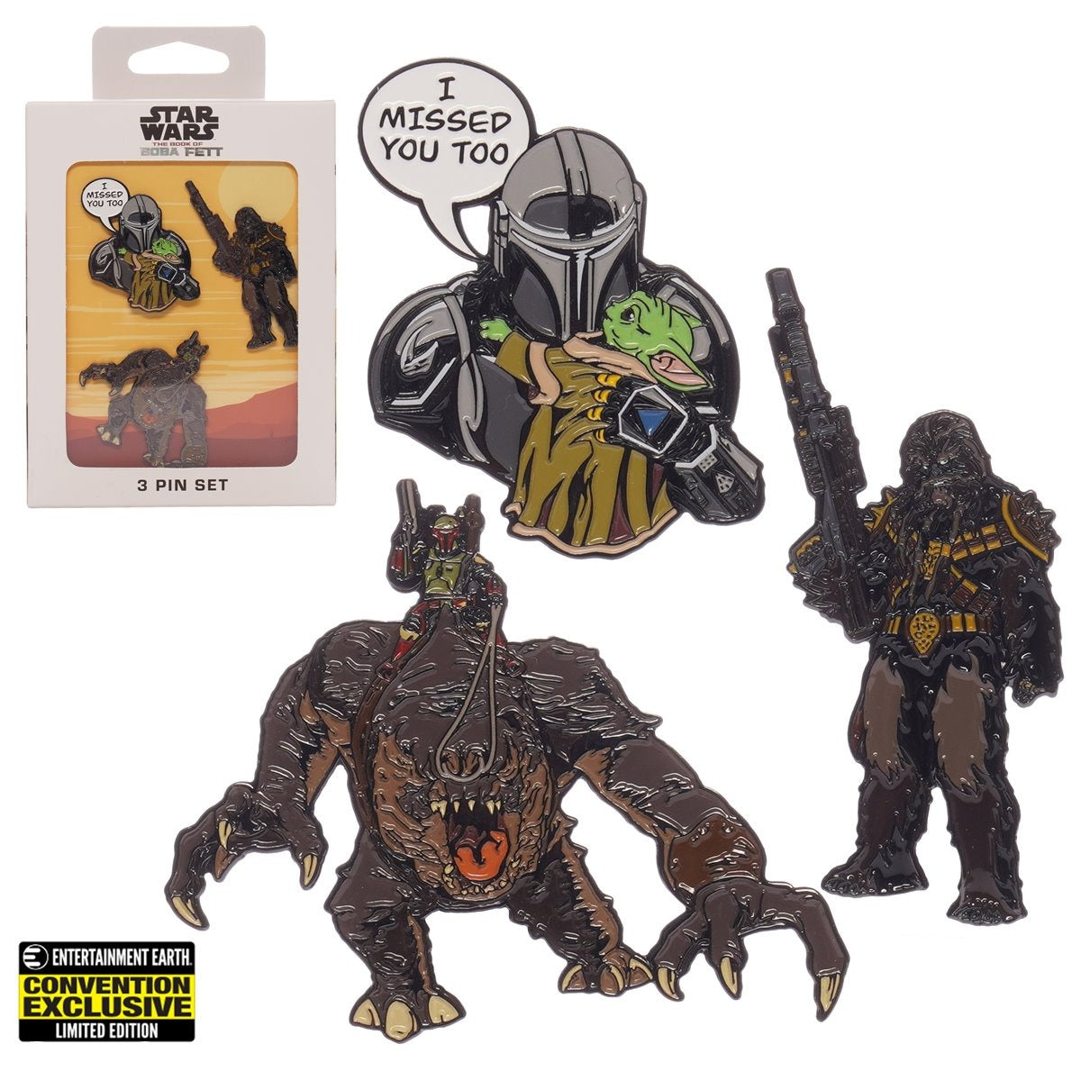 Star Wars: The Book of Boba Fett Pins 3-Pack EE Exclusive