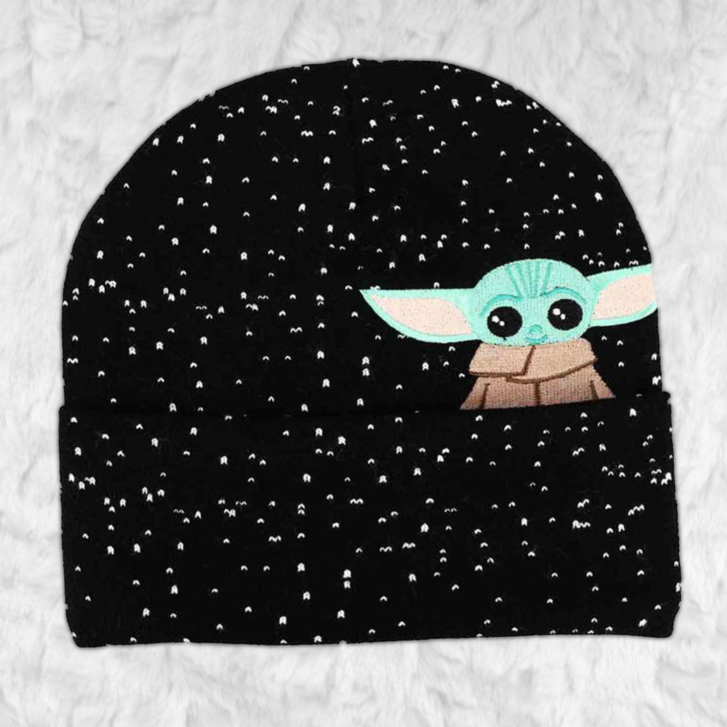 Load image into Gallery viewer, Grogu Star Wars The Mandalorian Peekaboo Cuff Beanie Hat
