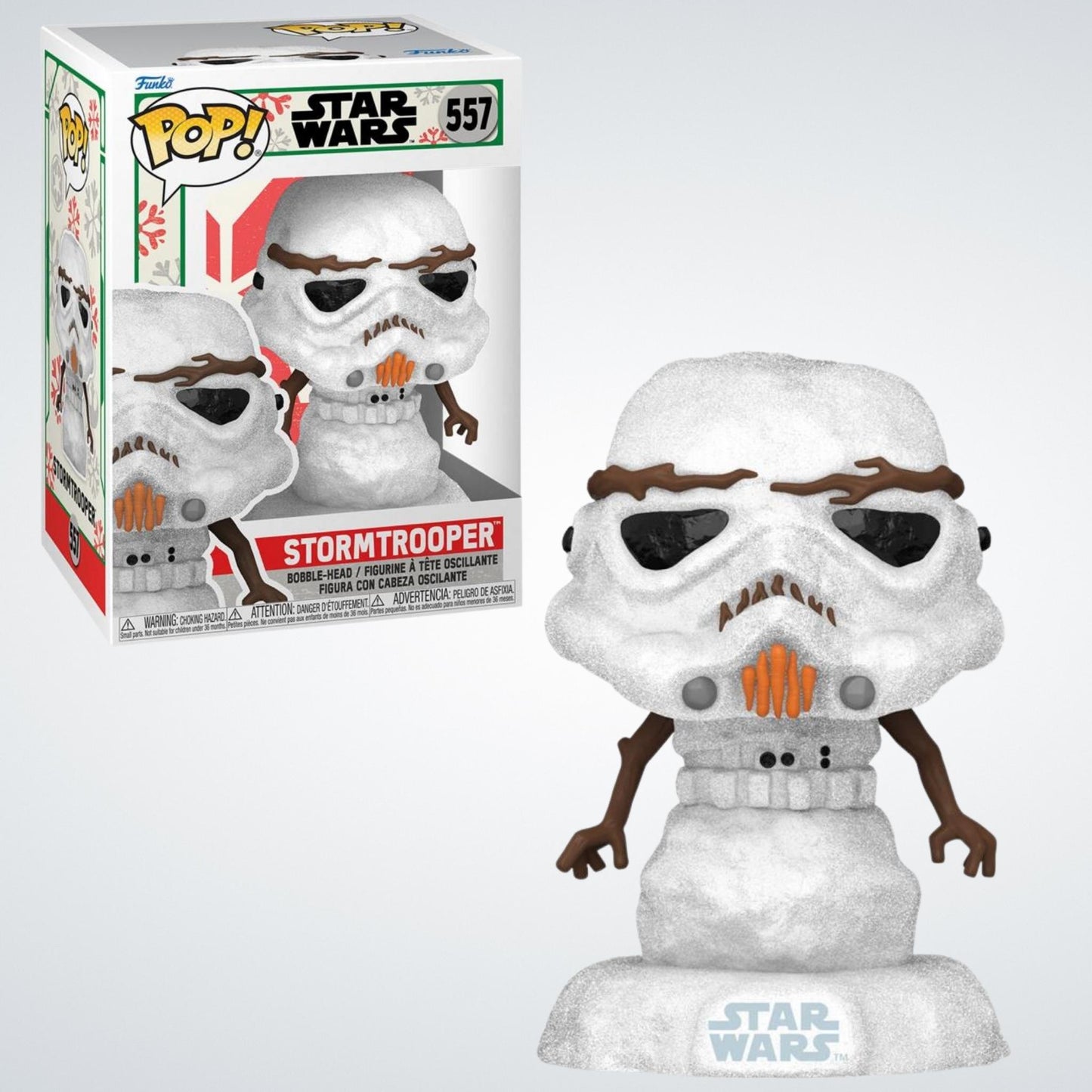 Load image into Gallery viewer, Stormtrooper Snowman (Star Wars) Holiday Glitter Funko Pop!
