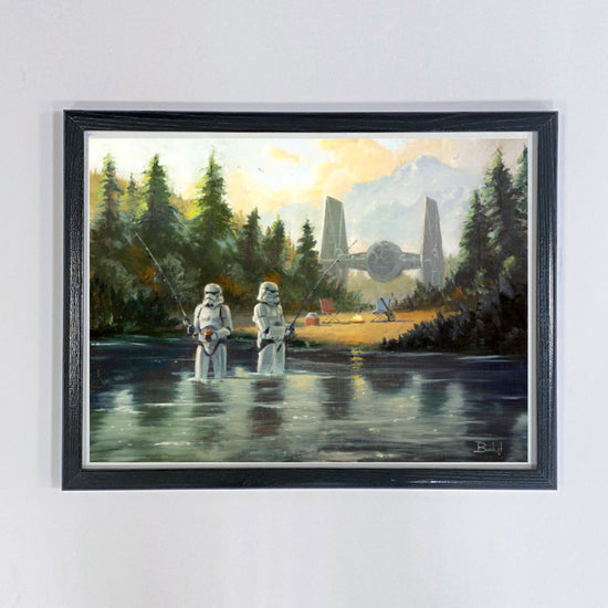 Load image into Gallery viewer, Stormtroopers Fishing (Star Wars) Parody Art Print

