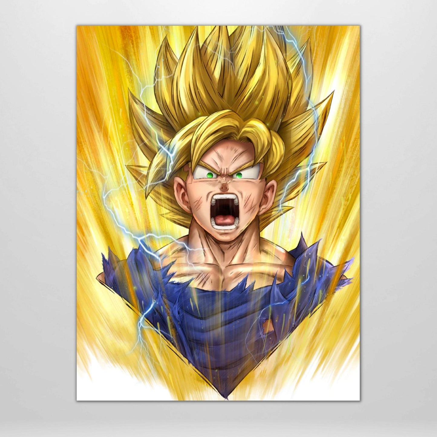 Load image into Gallery viewer, Super Saiyan Goku (Dragon Ball Z) Legacy Portrait Art Print
