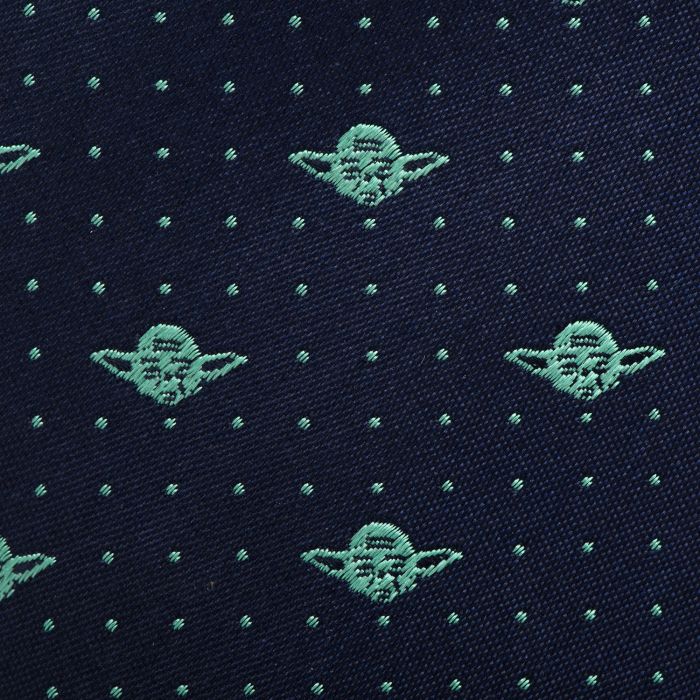 Load image into Gallery viewer, Yoda Dot (Navy &amp;amp; Green) Star Wars Fine Necktie
