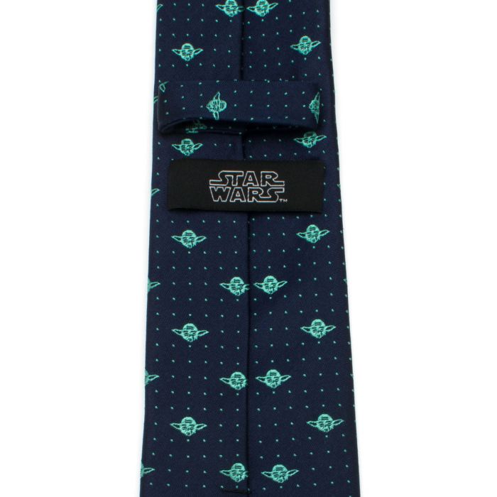 Load image into Gallery viewer, Yoda Dot (Navy &amp;amp; Green) Star Wars Fine Necktie
