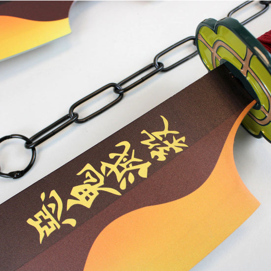 Load image into Gallery viewer, Tengen Uzui Swords (Demon Slayer) Fire Orange Ver. Steel Replica Set of 2
