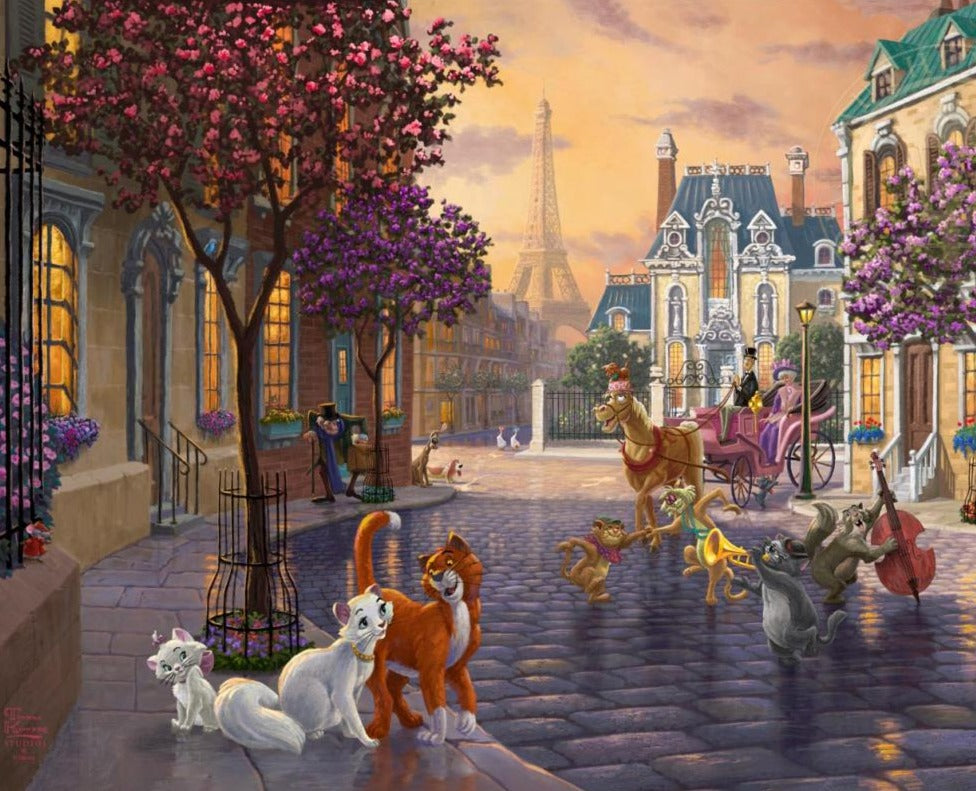 The Aristocats (Disney) Thomas Kinkade Framed Art Print