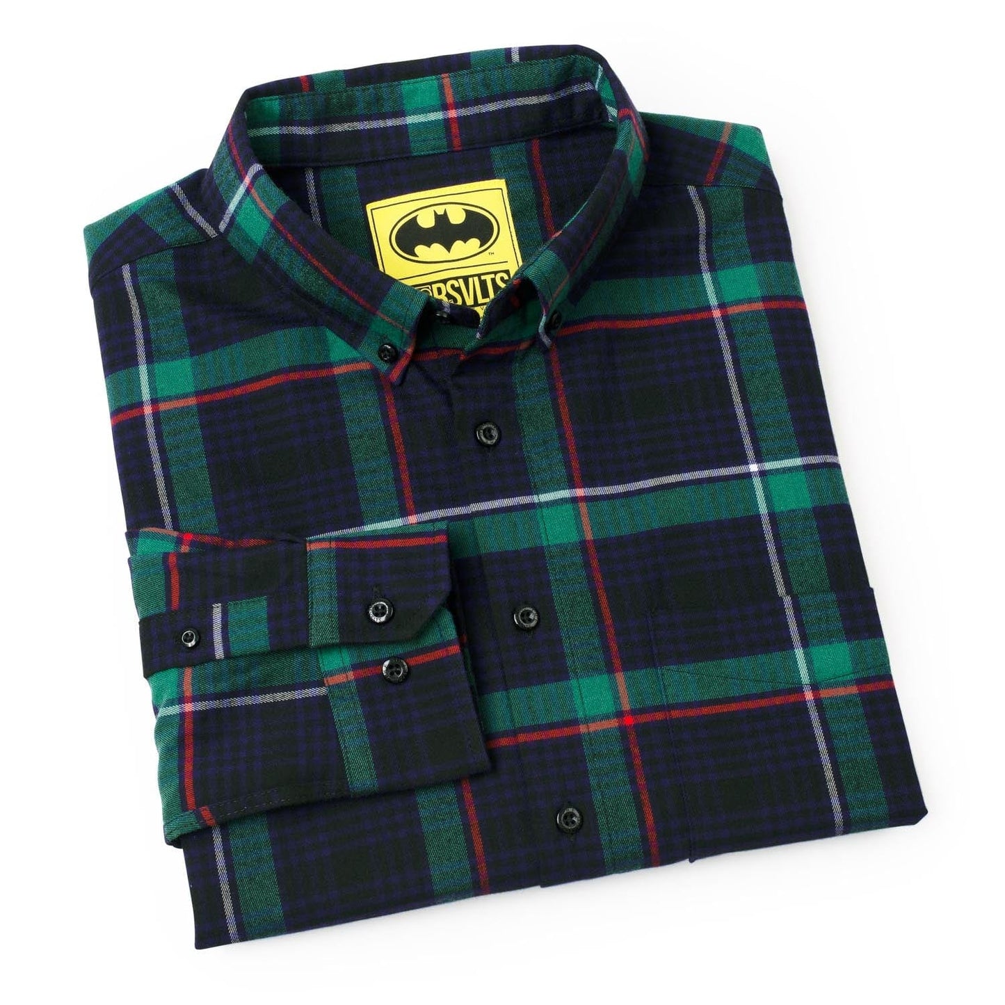 The Joker "Hidden Laugh" HAHAHA inside collar (Batman) DC Comics Flannel Shirt by RSVLTS