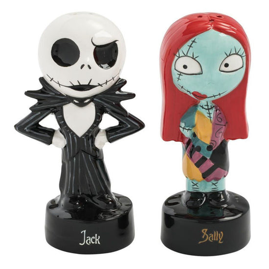 Jack And Sally The Nightmare Before Christmas Ceramic Salt & Pepper Shaker Set