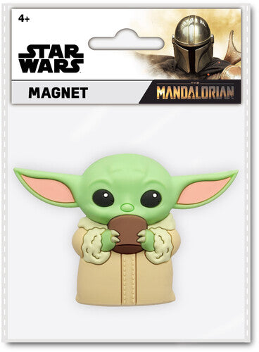 Load image into Gallery viewer, Grogu with Soup Bowl Star Wars The Mandalorian 3D Foam Magnet
