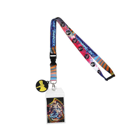 Load image into Gallery viewer, Thor: Love and Thunder Symbols (Marvel) Neon Print Breakaway Lanyard

