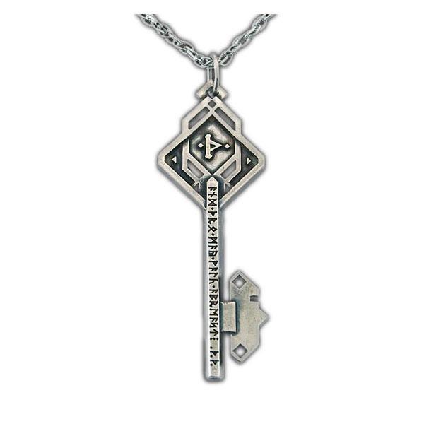 Load image into Gallery viewer, Key of Thror Bronze Pendant Necklace
