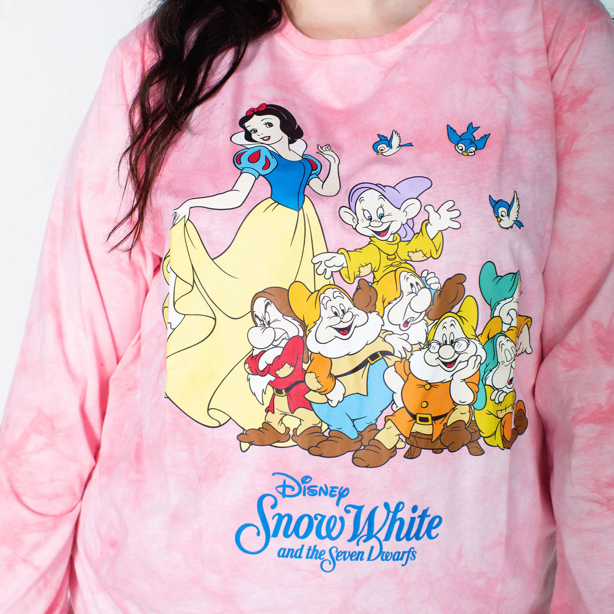 Snow White & the Seven Dwarfs (Disney) Tie-Dye Long Sleeve T-Shirt by Cakeworthy