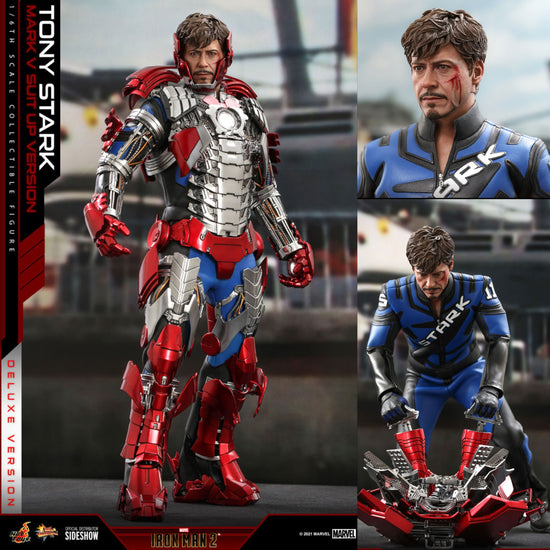 *Pre-Order* Tony Stark (Mark V Suit-Up Version) Marvel Deluxe Ver. 1:6 Figure by Hot Toys