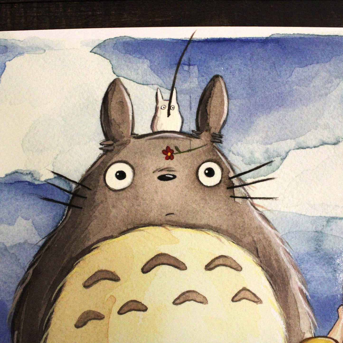 Load image into Gallery viewer, Totoro on the Branch (My Neighbor Totoro) Watercolor Art Print
