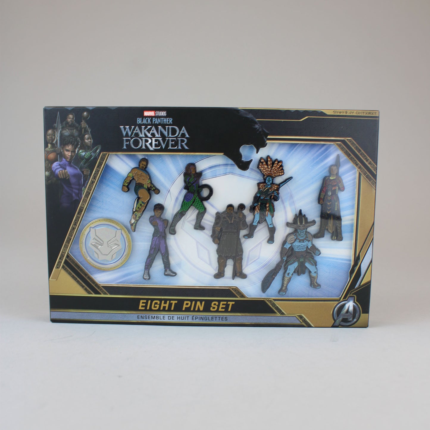 Load image into Gallery viewer, Black Panther: Wakanda Forever (Marvel) 8-Piece Set of Enamel Pins
