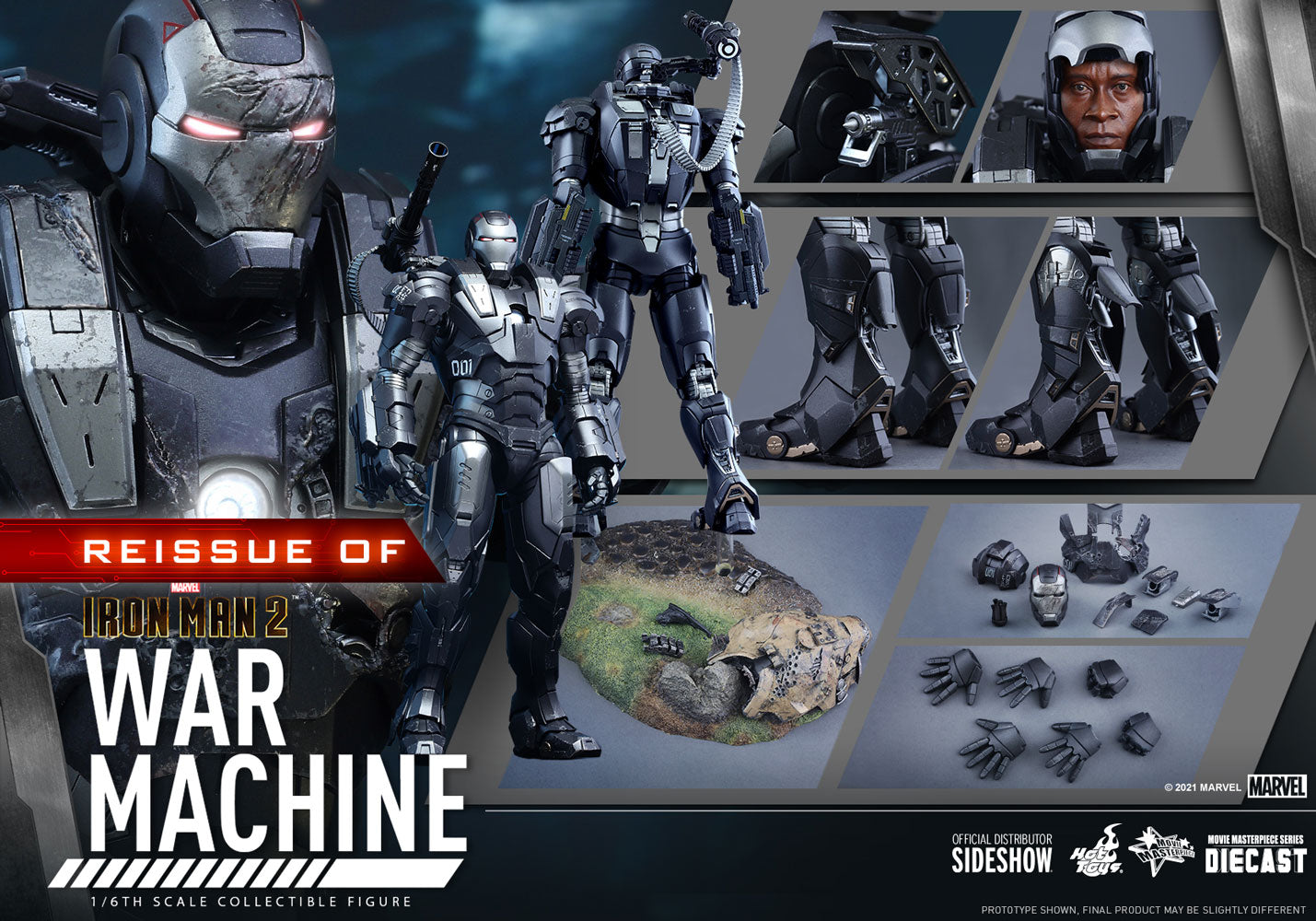 Load image into Gallery viewer, War Machine (Iron Man 2) Marvel Sixth Scale Figure by Hot Toys
