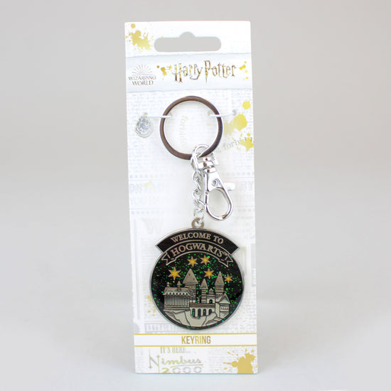 Welcome to Hogwarts (Harry Potter)  Silver Plated Sparkle Keychain