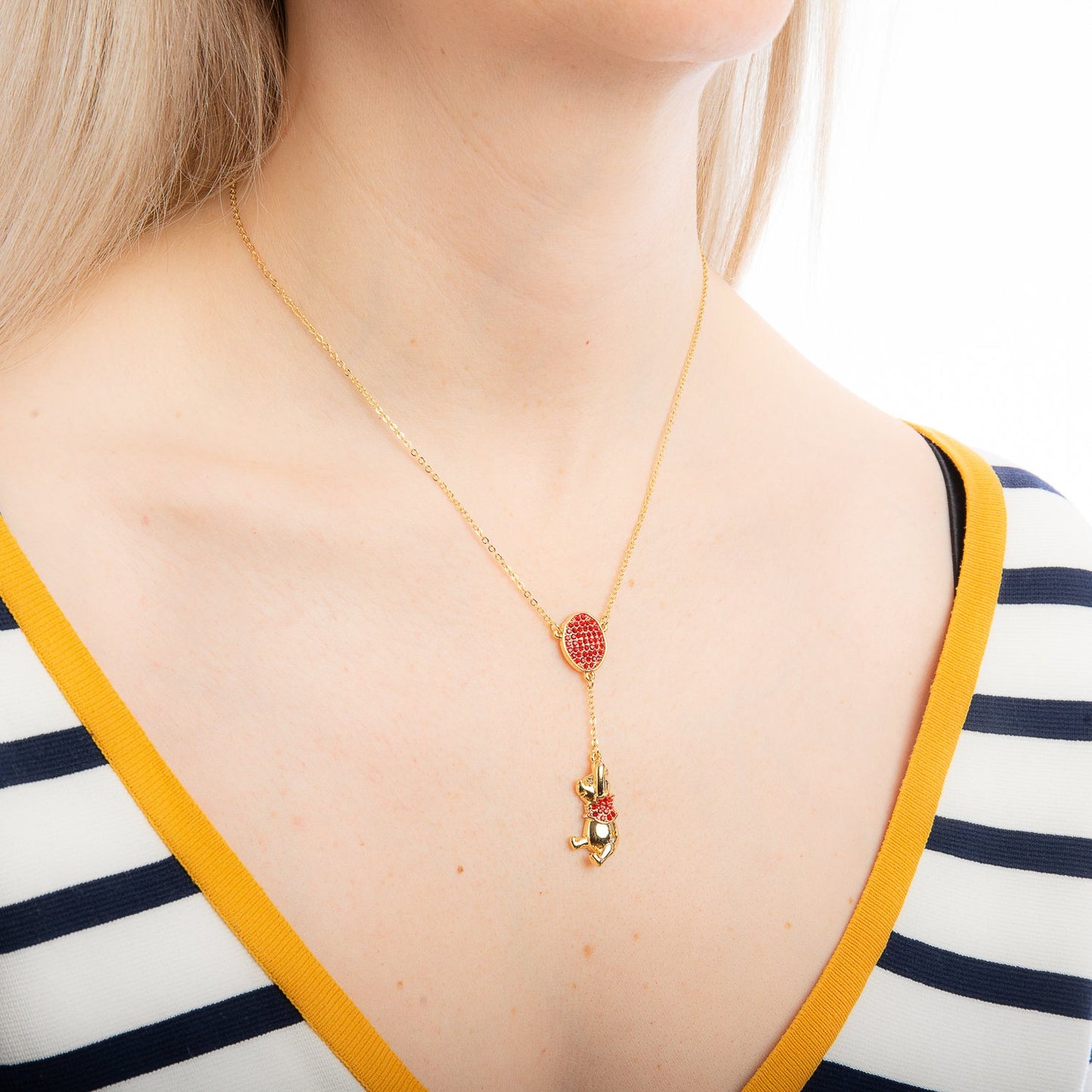 Load image into Gallery viewer, Winnie The Pooh (Balloon)  95th Anniversary Crystal Accent Disney Couture Necklace
