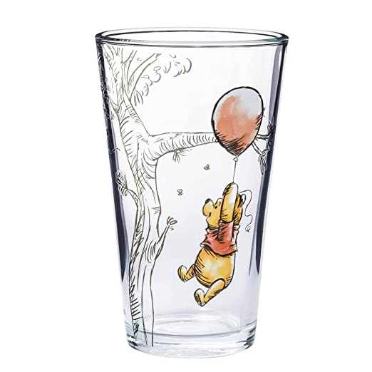 Winnie the Pooh Watercolor Disney 16oz Set of 4 Pint Glasses