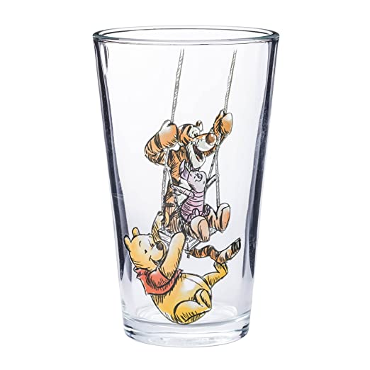 Winnie the Pooh Watercolor Disney 16oz Set of 4 Pint Glasses