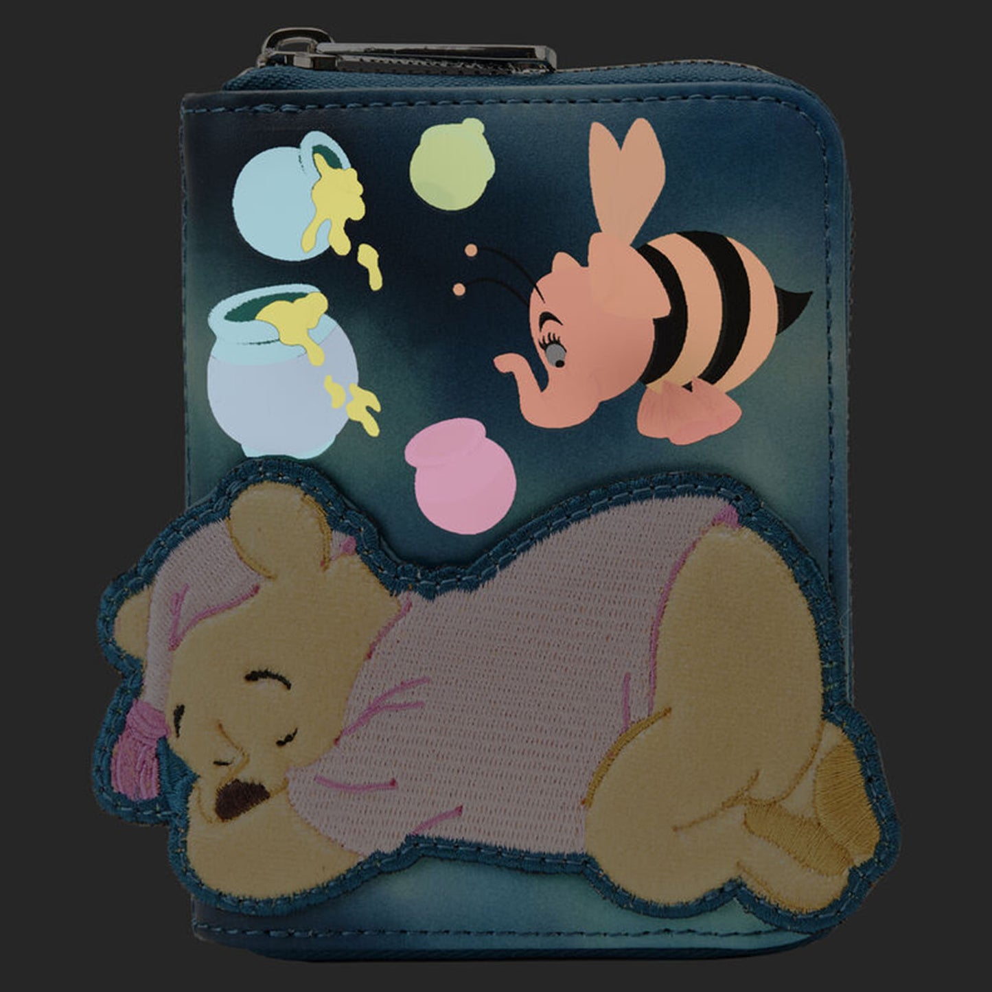 Load image into Gallery viewer, Winnie the Pooh &amp;quot;Heffa-Dream&amp;quot; (Disney) Glow Zip-Around Wallet by Loungefly
