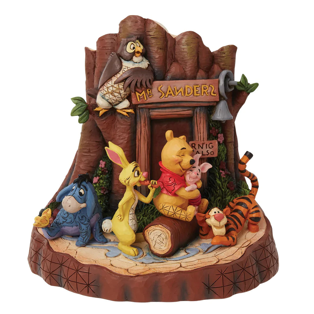 Load image into Gallery viewer, Winnie the Pooh &amp;quot;Hundred Acre Pals&amp;quot; (Carved by Heart Series) Disney Traditions Statue
