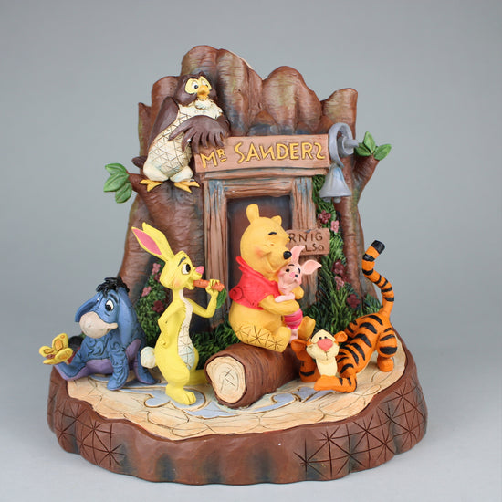 Load image into Gallery viewer, Winnie the Pooh &amp;quot;Hundred Acre Pals&amp;quot; (Carved by Heart Series) Disney Traditions Statue
