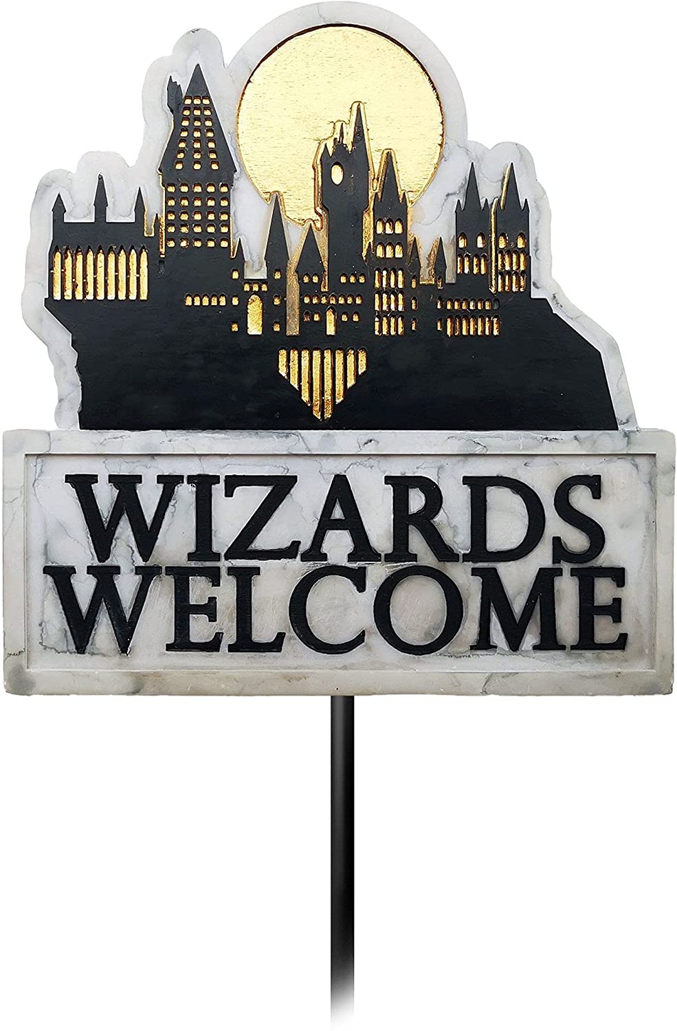 Wizards Welcome Harry Potter Hogwarts Castle Resin Garden Stake