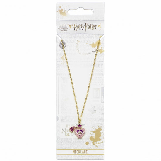 Load image into Gallery viewer, Love Potion Charm (Harry Potter) Metal Enamel Necklace with Glitter Detail
