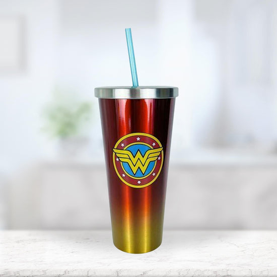 Wonder Woman (DC Comics) 24oz Stainless Steel Travel Cup with Straw