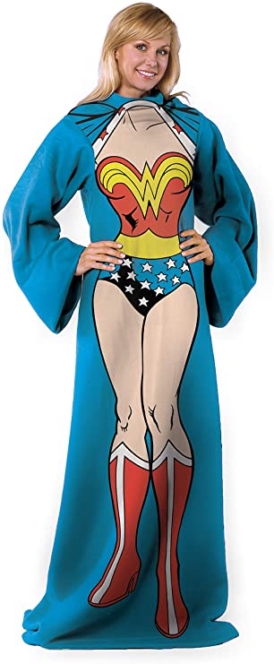 Load image into Gallery viewer, Wonder Woman Classic Comic Costume (DC Comics) Wearable Blanket With Sleeves
